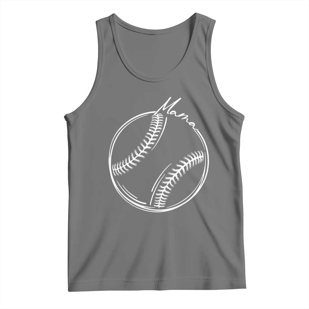 Baseball Mama Graphic Tank Top Game Day Gift For Baseball Moms TS12 Black Heather Print Your Wear