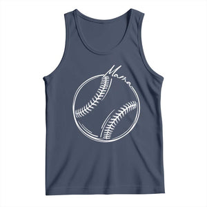Baseball Mama Graphic Tank Top Game Day Gift For Baseball Moms TS12 Navy Print Your Wear