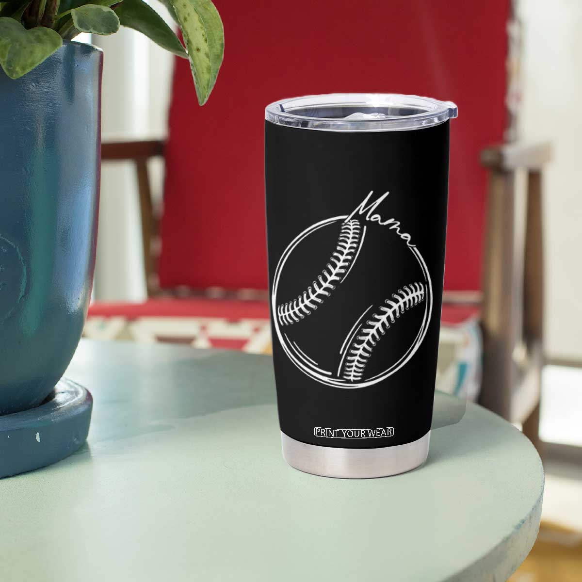 Baseball Mama Graphic Tumbler Cup Game Day Gift For Baseball Moms TS12 Print Your Wear