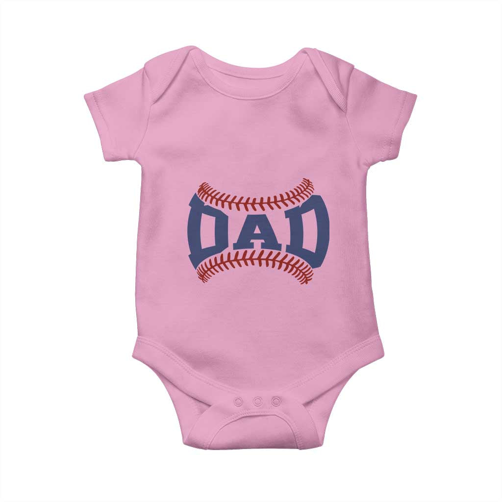 Proud Baseball Dad Baby Onesie Game Day Gift For Him TS12 Light Pink Print Your Wear