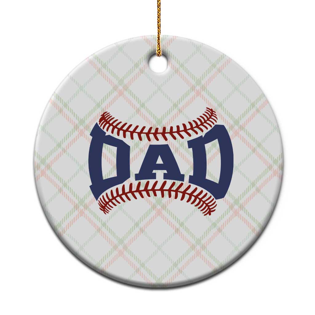 Proud Baseball Dad Ceramic Ornament Game Day Gift For Him TS12 1pc Christmas Plaid Print Your Wear
