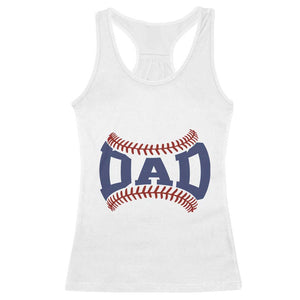 Proud Baseball Dad Racerback Tank Top Game Day Gift For Him TS12 White Print Your Wear