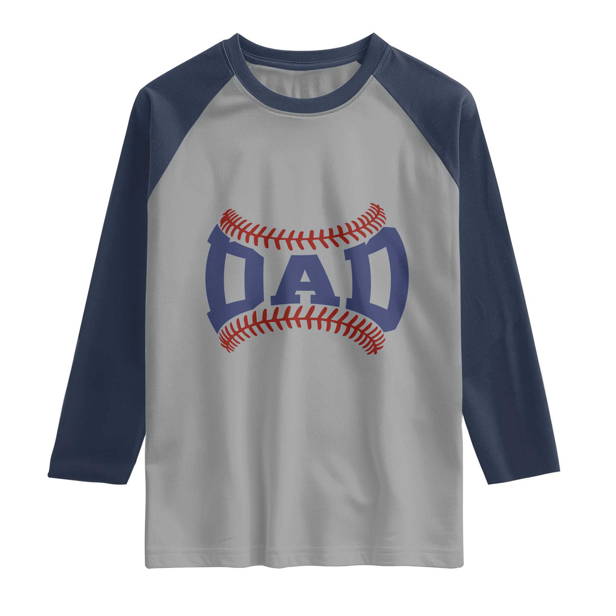 Proud Baseball Dad Raglan Shirt Game Day Gift For Him TS12 Sport Gray Navy Print Your Wear