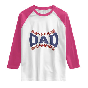 Proud Baseball Dad Raglan Shirt Game Day Gift For Him TS12 White Heliconia Print Your Wear