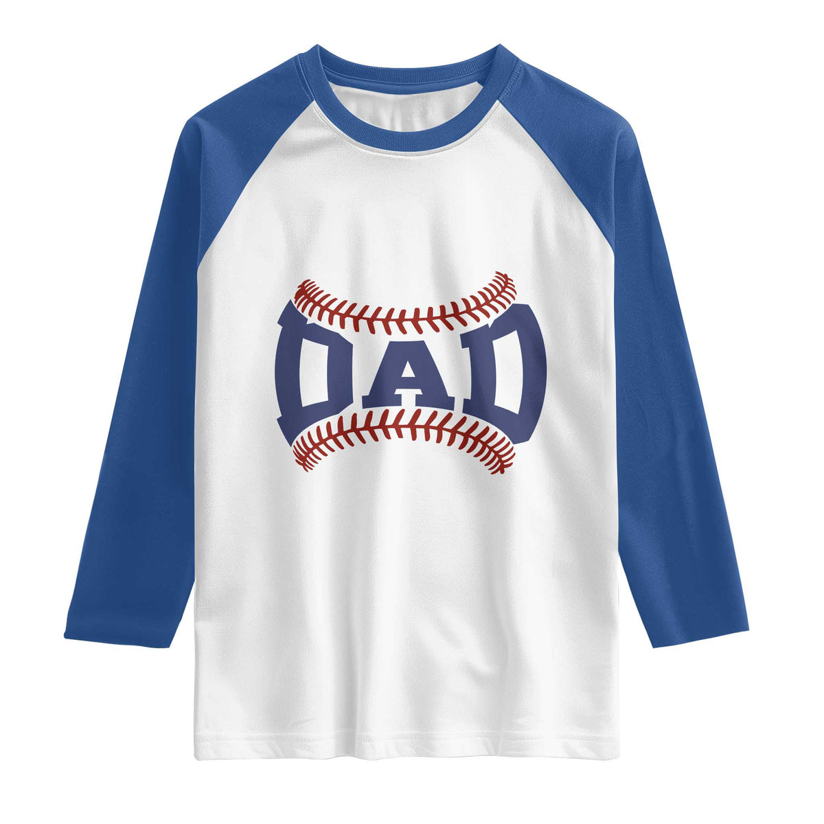 Proud Baseball Dad Raglan Shirt Game Day Gift For Him TS12 White Royal Print Your Wear