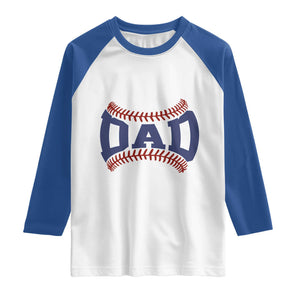 Proud Baseball Dad Raglan Shirt Game Day Gift For Him TS12 White Royal Print Your Wear