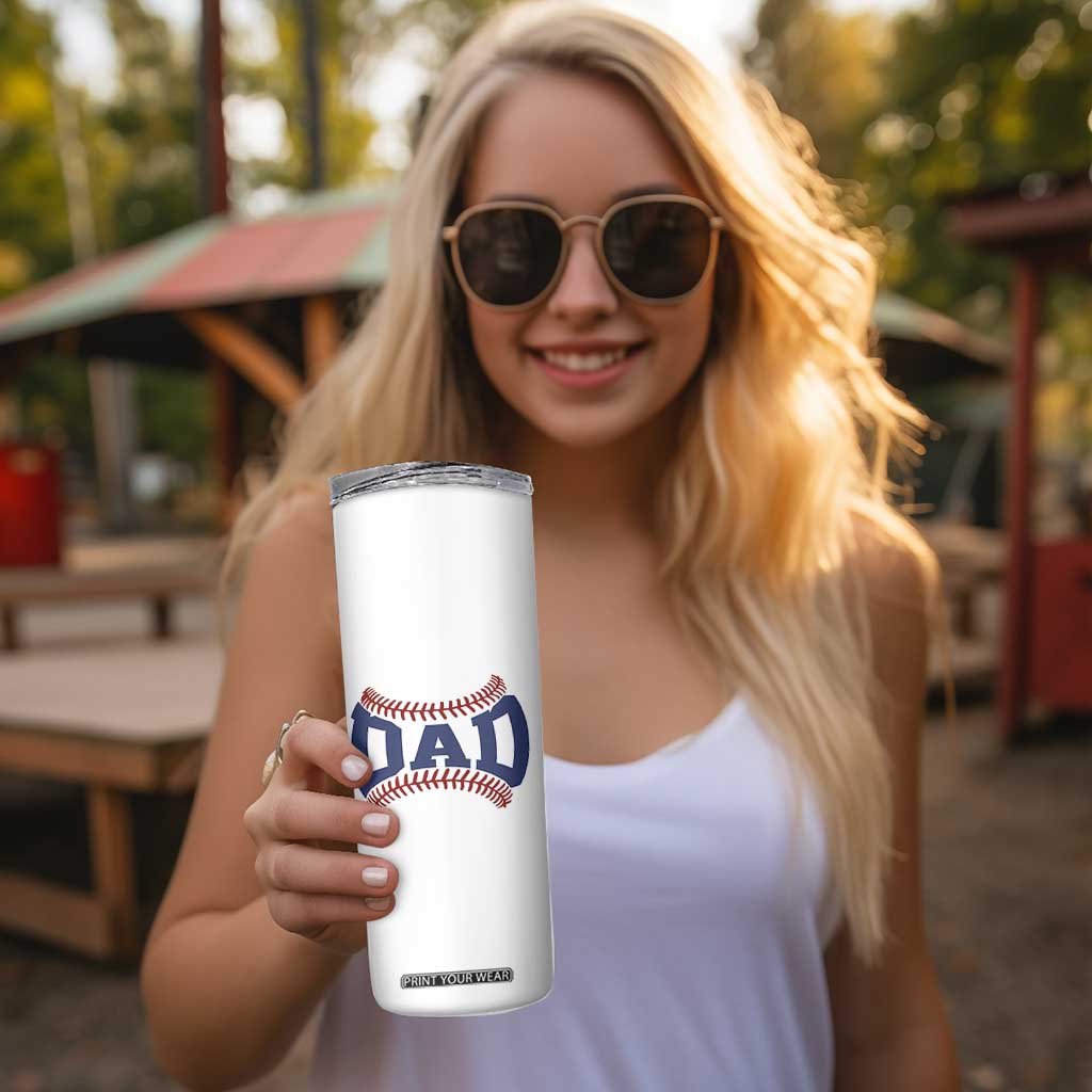 Proud Baseball Dad Skinny Tumbler Game Day Gift For Him TS12 Print Your Wear