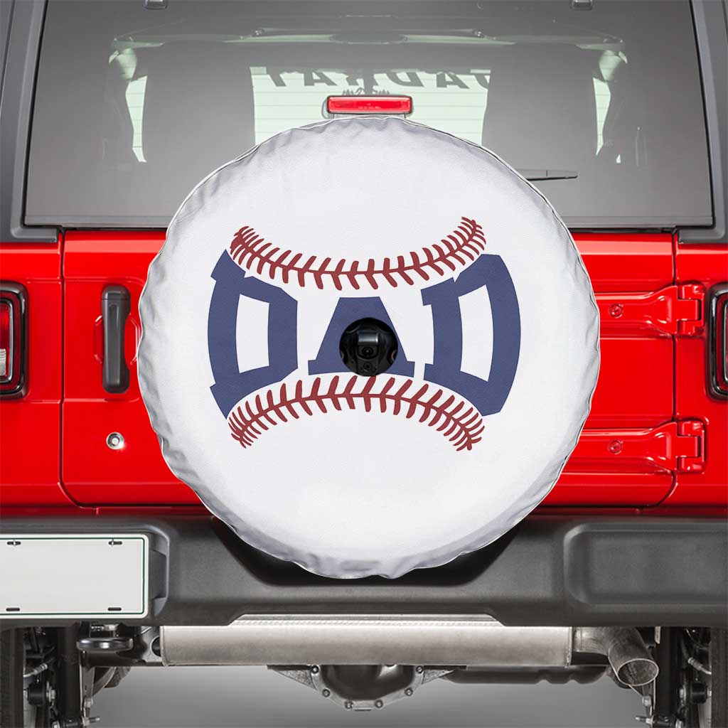 Proud Baseball Dad Spare Tire Cover Game Day Gift For Him TS12 White Print Your Wear