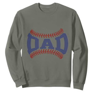 Proud Baseball Dad Sweatshirt Game Day Gift For Him TS12 Military Green Print Your Wear