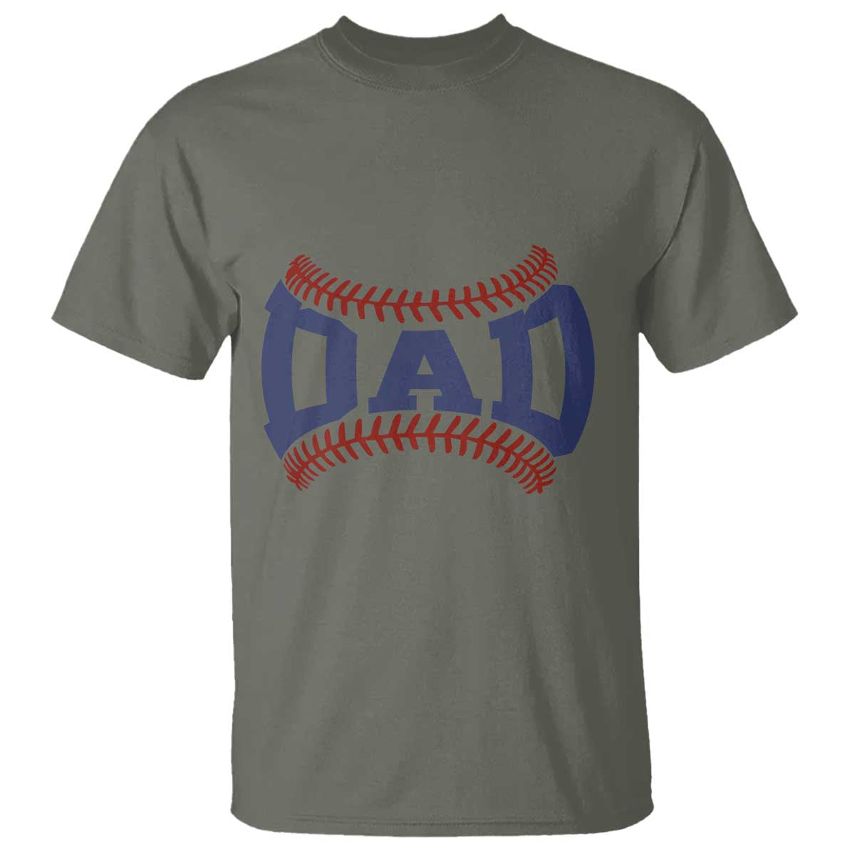 Proud Baseball Dad T Shirt Game Day Gift For Him TS12 Military Green Print Your Wear