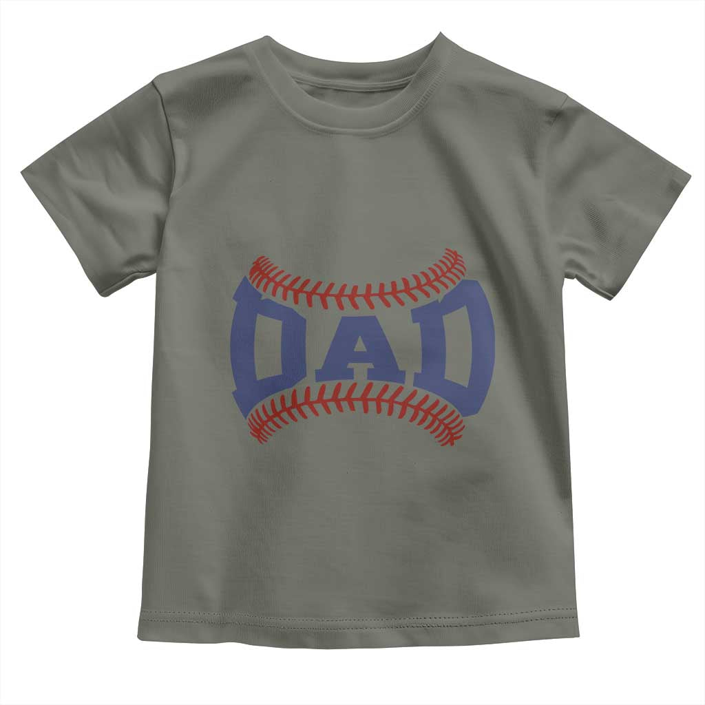 Proud Baseball Dad Toddler T Shirt Game Day Gift For Him TS12 Military Green Print Your Wear