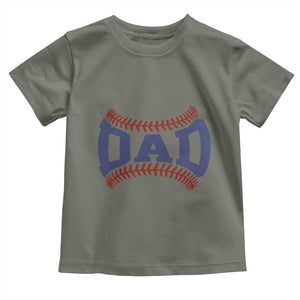 Proud Baseball Dad Toddler T Shirt Game Day Gift For Him TS12 Military Green Print Your Wear
