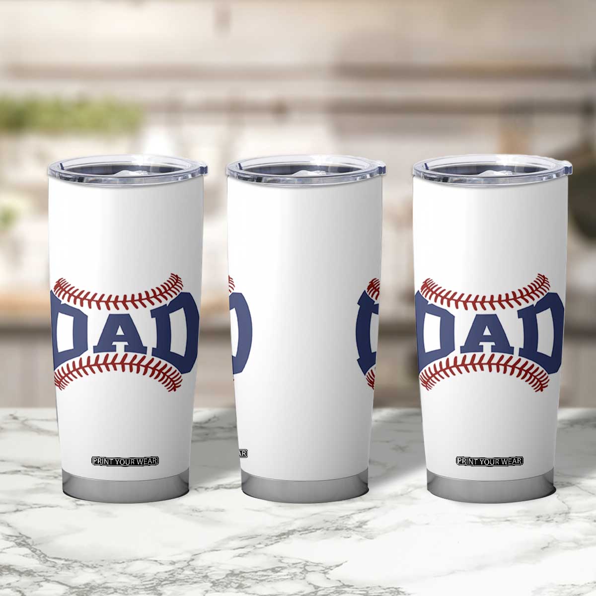Proud Baseball Dad Tumbler Cup Game Day Gift For Him TS12 Print Your Wear