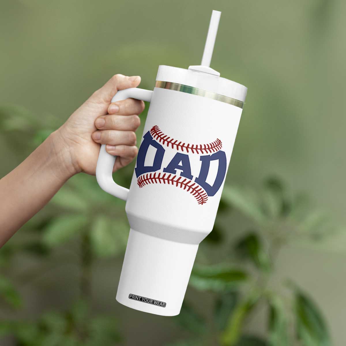 Proud Baseball Dad Tumbler With Handle Game Day Gift For Him TS12 Print Your Wear