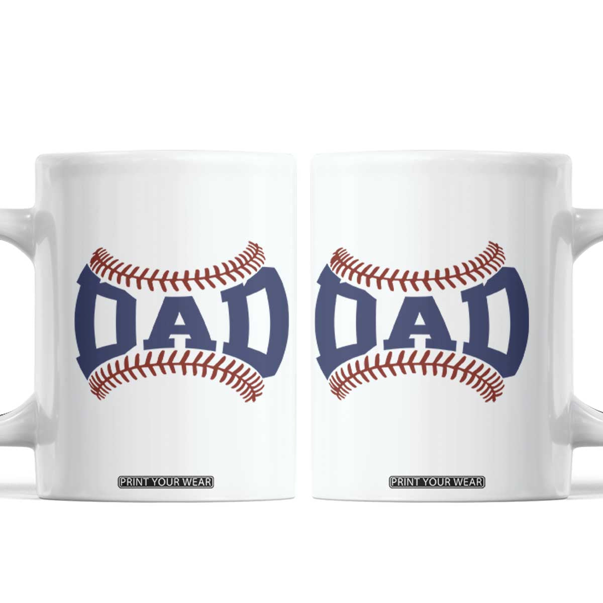 Proud Baseball Dad Coffee Mug Game Day Gift For Him TS12 White Print Your Wear