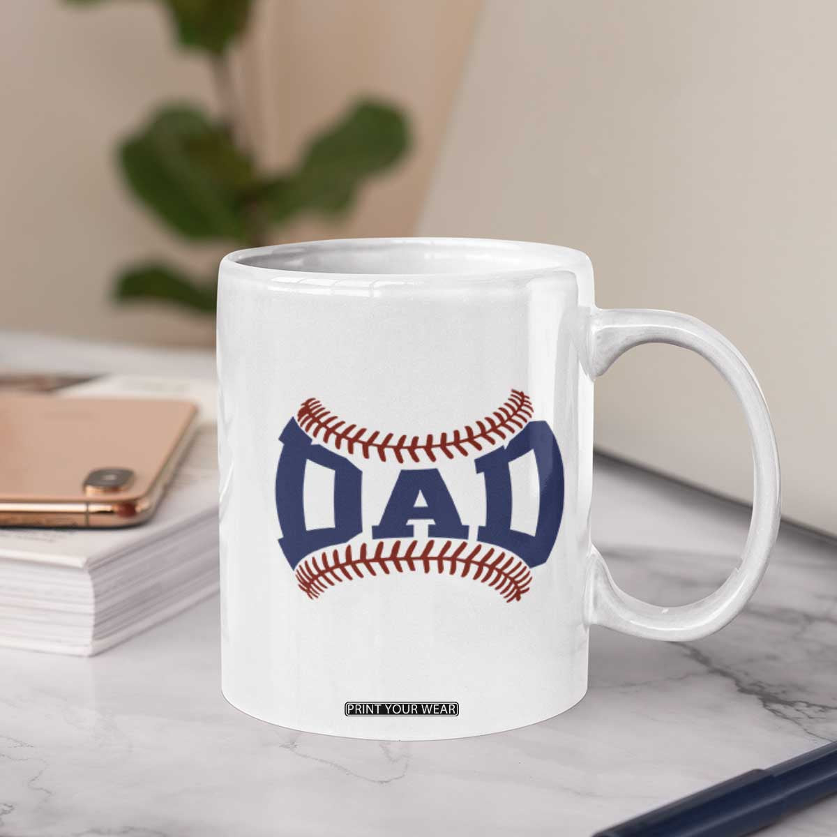 Proud Baseball Dad Coffee Mug Game Day Gift For Him TS12 Print Your Wear