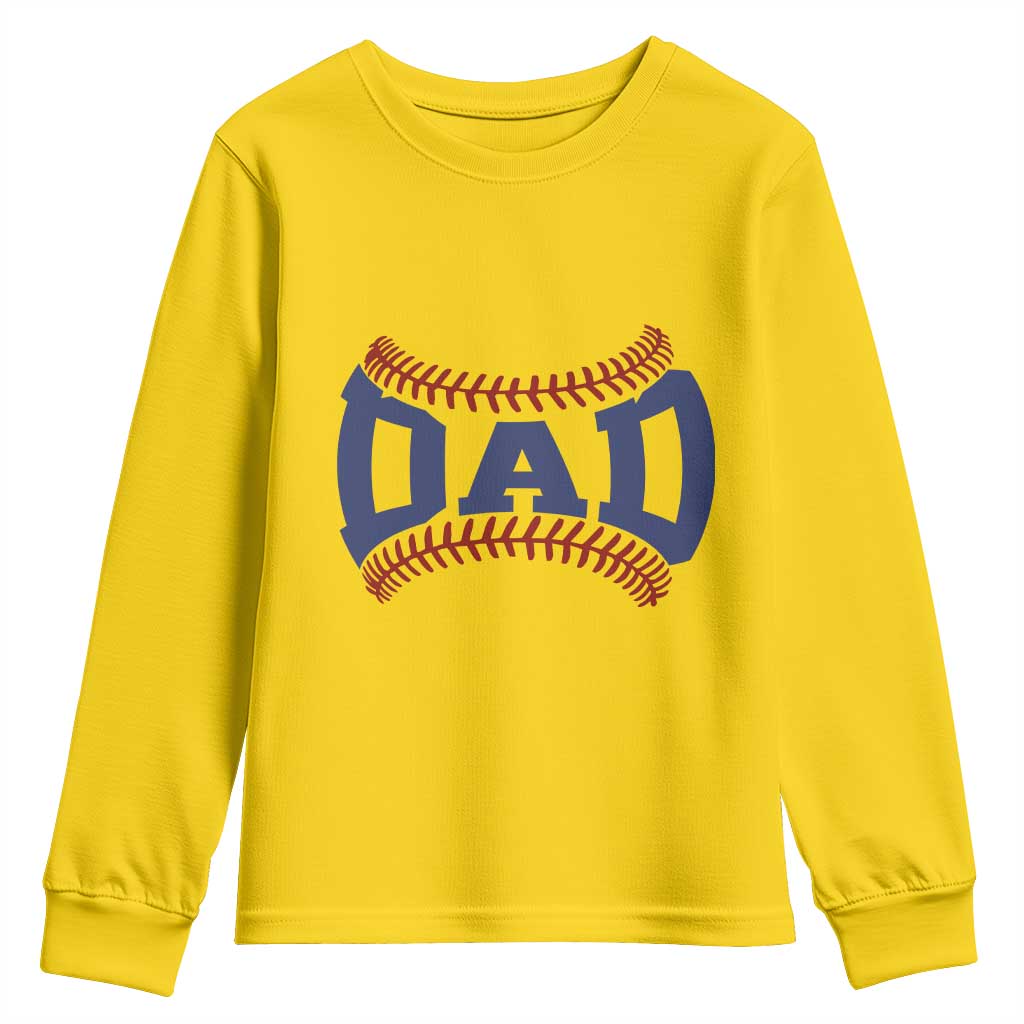 Proud Baseball Dad Youth Sweatshirt Game Day Gift For Him TS12 Daisy Print Your Wear