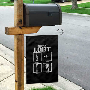 I Support LGBT Liberty Guns Beer Trump Garden Flag Funny Patriotic Parody Graphic