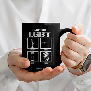 I Support LGBT Liberty Guns Beer Trump Coffee Mug Funny Patriotic Parody Graphic TS12 Print Your Wear