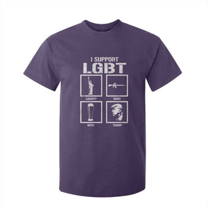 I Support LGBT Liberty Guns Beer Trump T Shirt For Kid Funny Patriotic Parody Graphic TS12 Purple Print Your Wear