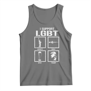 I Support LGBT Liberty Guns Beer Trump Tank Top Funny Patriotic Parody Graphic TS12 Black Heather Print Your Wear