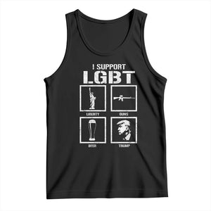 I Support LGBT Liberty Guns Beer Trump Tank Top Funny Patriotic Parody Graphic TS12 Black Print Your Wear