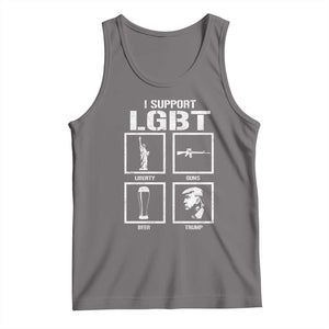 I Support LGBT Liberty Guns Beer Trump Tank Top Funny Patriotic Parody Graphic TS12 Deep Heather Print Your Wear