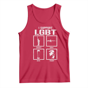 I Support LGBT Liberty Guns Beer Trump Tank Top Funny Patriotic Parody Graphic TS12 Red Print Your Wear