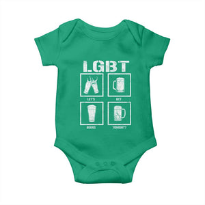 LGBT Let's Get Beers Tonight Baby Onesie Funny Beer Drinking TS12 Irish Green Print Your Wear