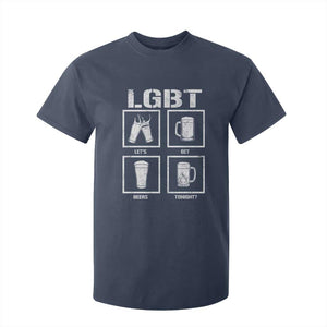 LGBT Let's Get Beers Tonight T Shirt For Kid Funny Beer Drinking TS12 Navy Print Your Wear