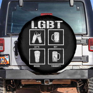 LGBT Let's Get Beers Tonight Spare Tire Cover Funny Beer Drinking TS12 No hole Black Print Your Wear