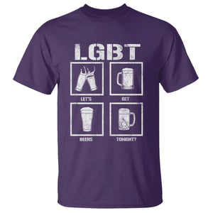 LGBT Let's Get Beers Tonight T Shirt Funny Beer Drinking TS12 Purple Print Your Wear