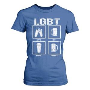 LGBT Let's Get Beers Tonight T Shirt For Women Funny Beer Drinking