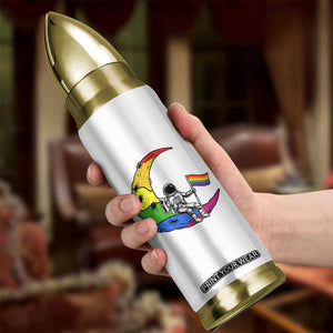 Rainbow Astronaut On The Moon LGBT Bullet Tumbler Spaceman Pride Month TS12 Print Your Wear