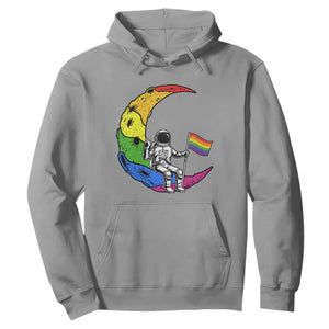 Rainbow Astronaut On The Moon LGBT Hoodie Spaceman Pride Month