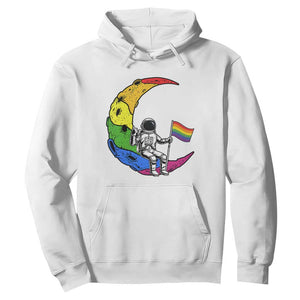 Rainbow Astronaut On The Moon LGBT Hoodie Spaceman Pride Month