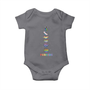 Purride Rainbow Cat Moon Cycles Baby Onesie LGBQT Pride Feline Space