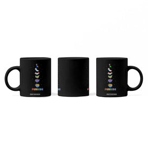 Purride Rainbow Cat Moon Cycles Coffee Mug LGBQT Pride Feline Space TS12 Print Your Wear