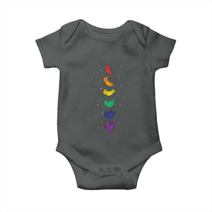 Funny Purride Cats In Space Rainbow Baby Onesie LGBQT Pride Feline Space TS12 Dark Heather Print Your Wear