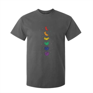 Funny Purride Cats In Space Rainbow T Shirt For Kid LGBQT Pride Feline Space TS12 Dark Heather Print Your Wear
