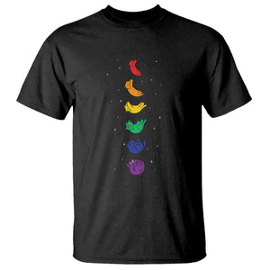 Funny Purride Cats In Space Rainbow T Shirt LGBQT Pride Feline Space