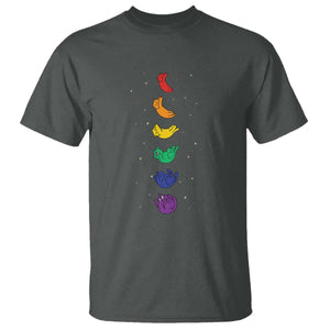 Funny Purride Cats In Space Rainbow T Shirt LGBQT Pride Feline Space