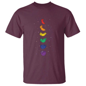 Funny Purride Cats In Space Rainbow T Shirt LGBQT Pride Feline Space