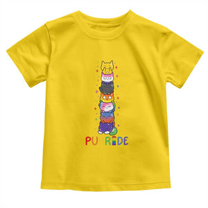 Funny Purride Stacked Cats Pride Toddler T Shirt Cute LGBTQ Cat Lover TS12 Daisy Print Your Wear