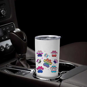 Funny Rainbow Paw Print Pride Tumbler Cup LGBTQ Pet Lover TS12 Print Your Wear