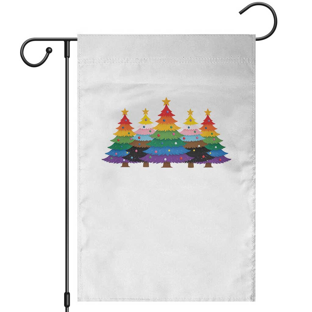 Christmas Rainbow Tree LGBTQ Support Garden Flag Holiday Pride Gift