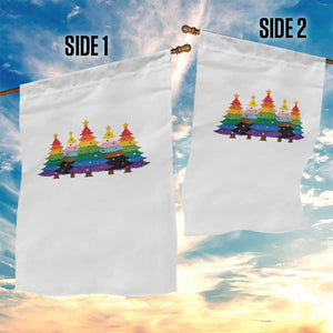 Christmas Rainbow Tree LGBTQ Support Garden Flag Holiday Pride Gift