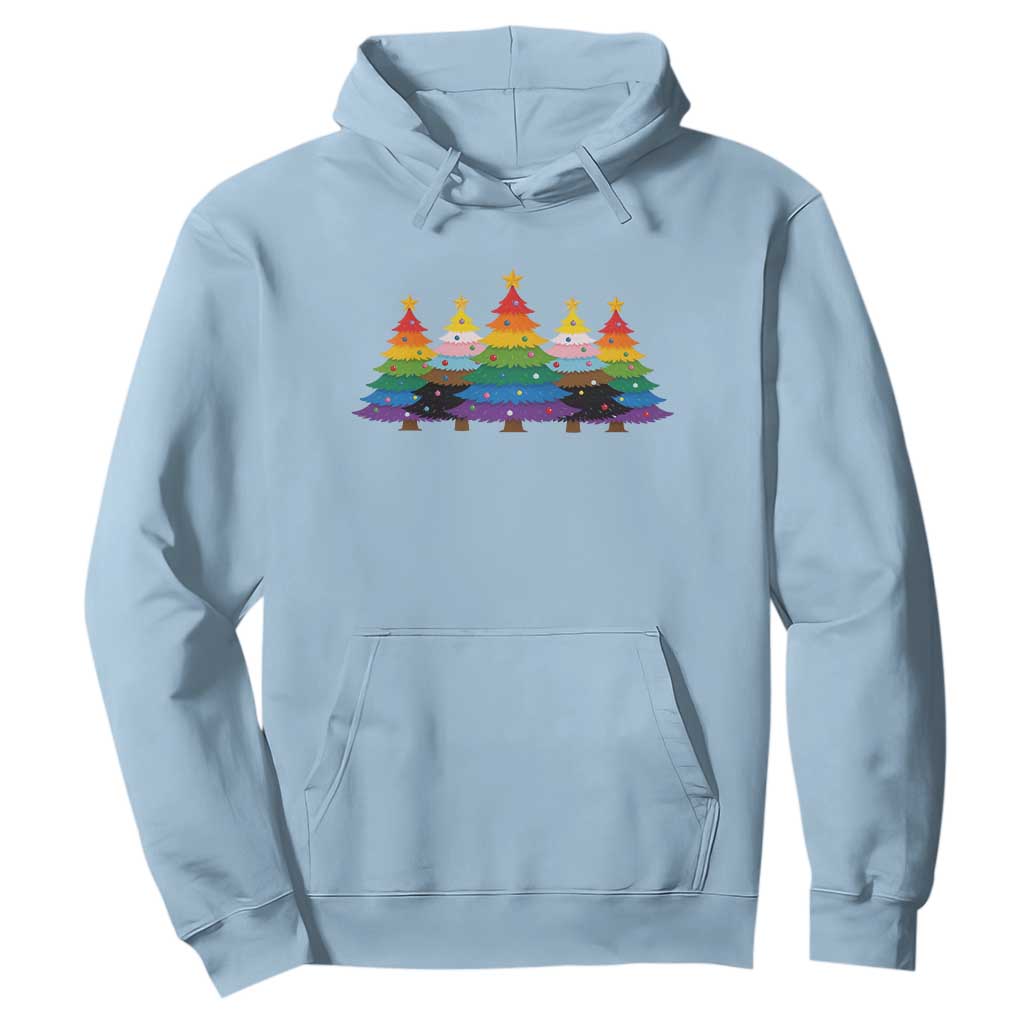 Christmas Rainbow Tree LGBTQ Support Hoodie Holiday Pride Gift