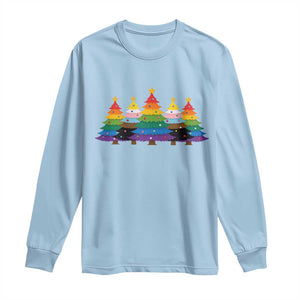 Christmas Rainbow Tree LGBTQ Support Long Sleeve Shirt Holiday Pride Gift