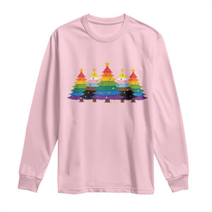 Christmas Rainbow Tree LGBTQ Support Long Sleeve Shirt Holiday Pride Gift